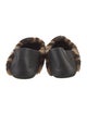 Fendi Zucca FF Logo Shearling Flats