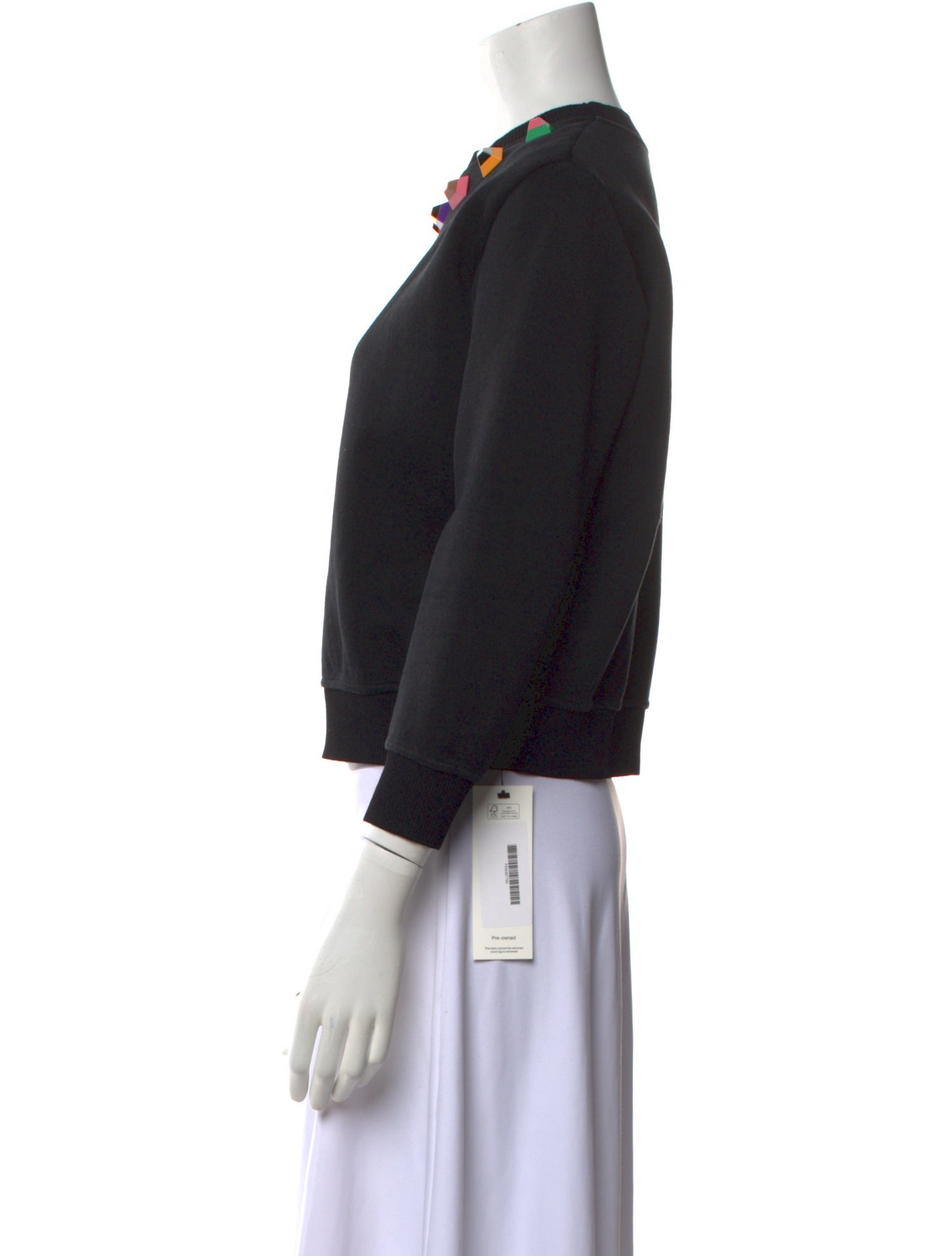 Fendi Crew Neck Three-Quarter Sleeve Sweatshirt