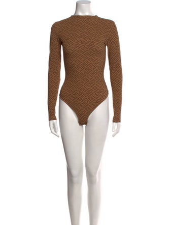 Fendi x Skims Turtleneck Long Sleeve Bodysuit