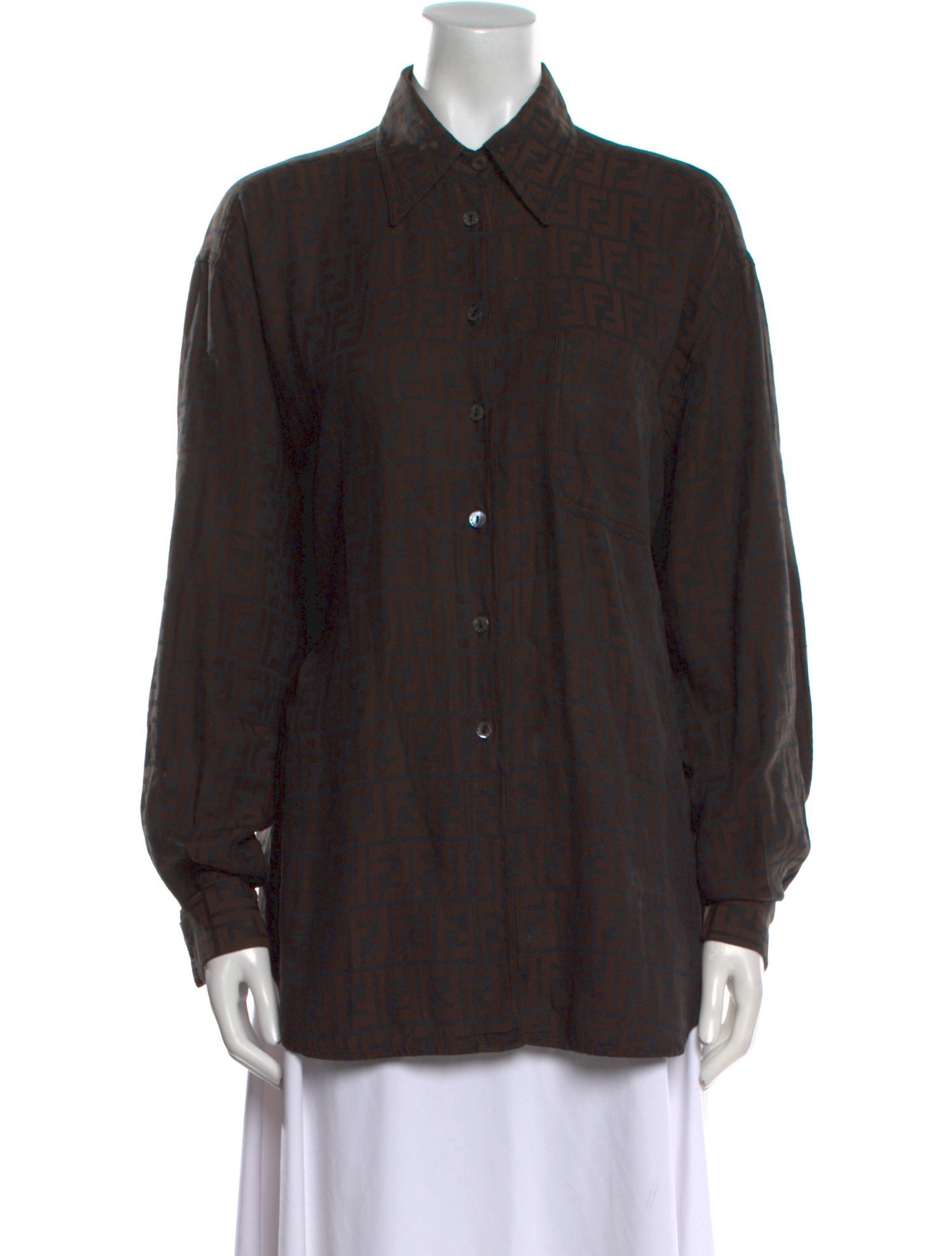 Fendi Vintage 1990's Button-Up Top