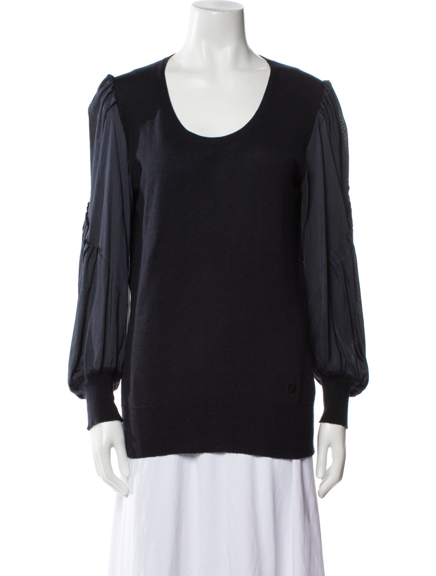 Fendi Cashmere Scoop Neck Top