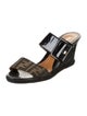 Fendi Patent Leather Printed Slides