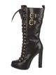 Fendi Leather Lace-Up Boots