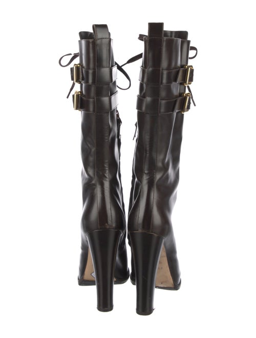 Fendi Leather Lace-Up Boots