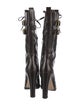 Fendi Leather Lace-Up Boots