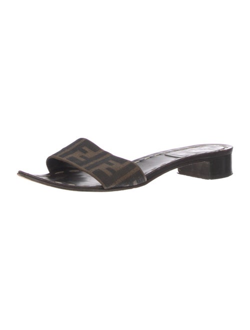 Fendi Zucca FF Logo Printed Slides