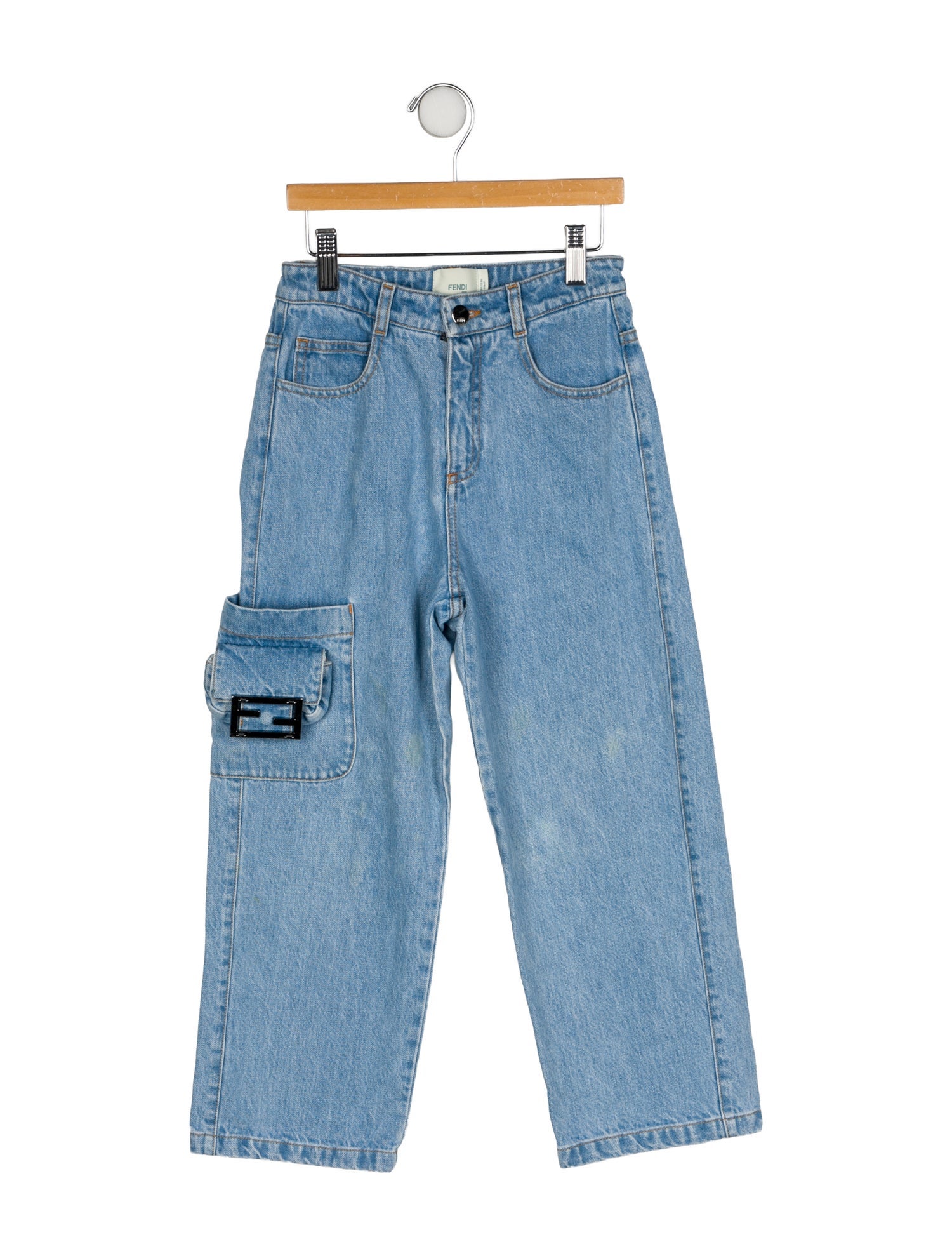 Fendi Solid Denim Jeans