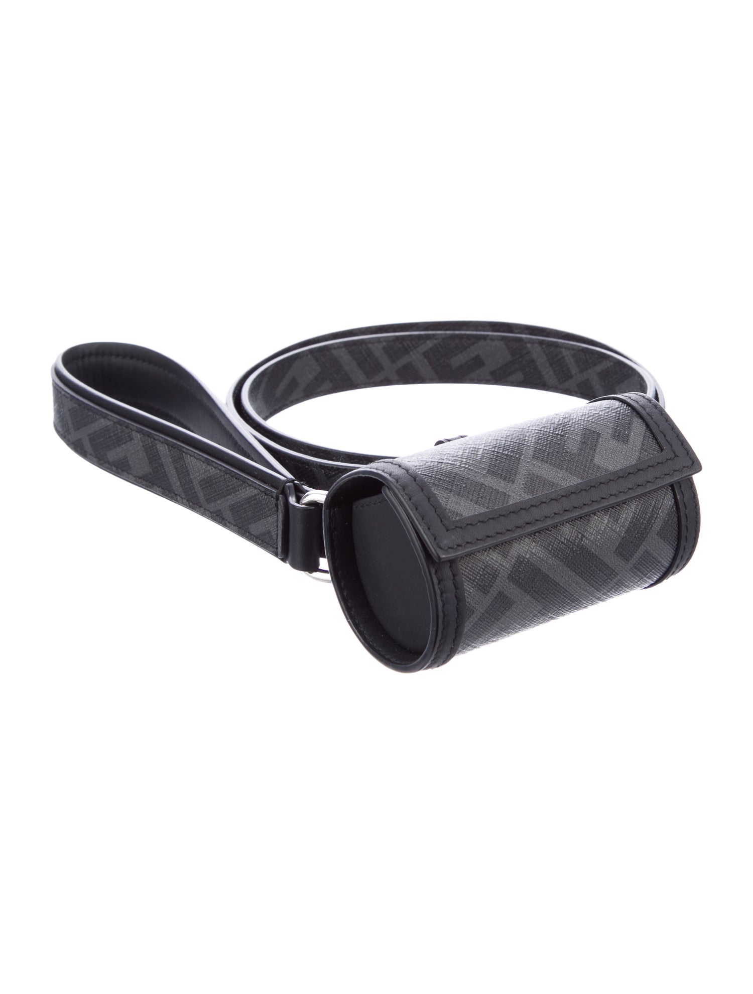 Fendi Zucca Dog Leash With Waste Bag