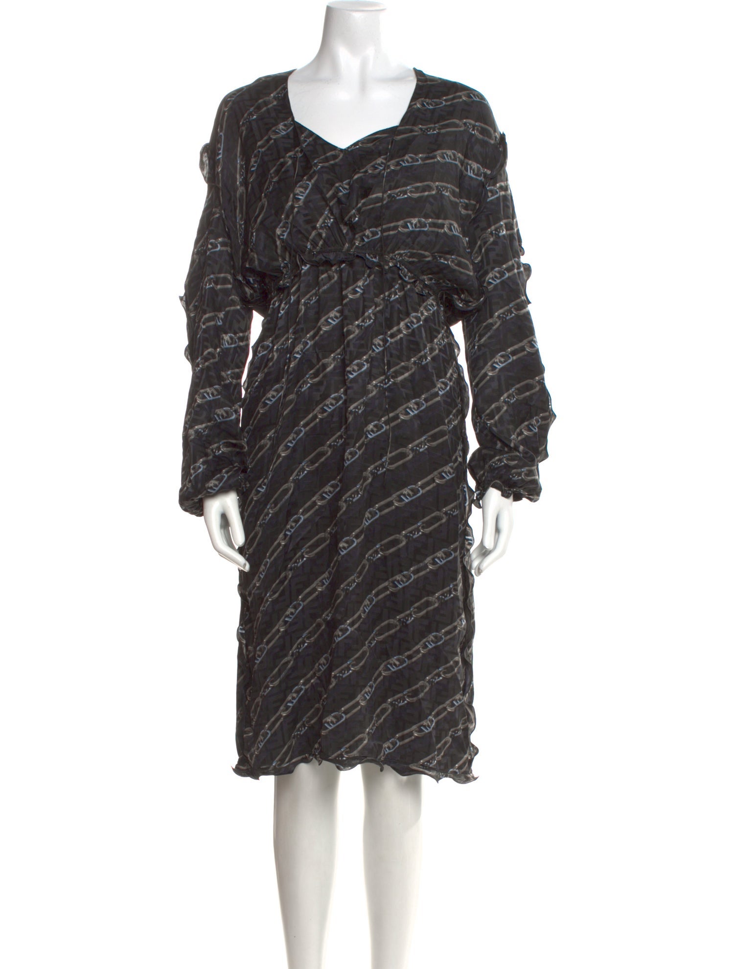 Fendi Silk Midi Length Dress