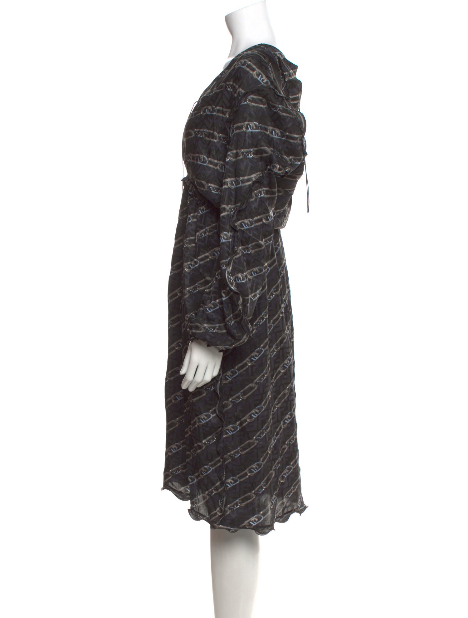 Fendi Silk Midi Length Dress