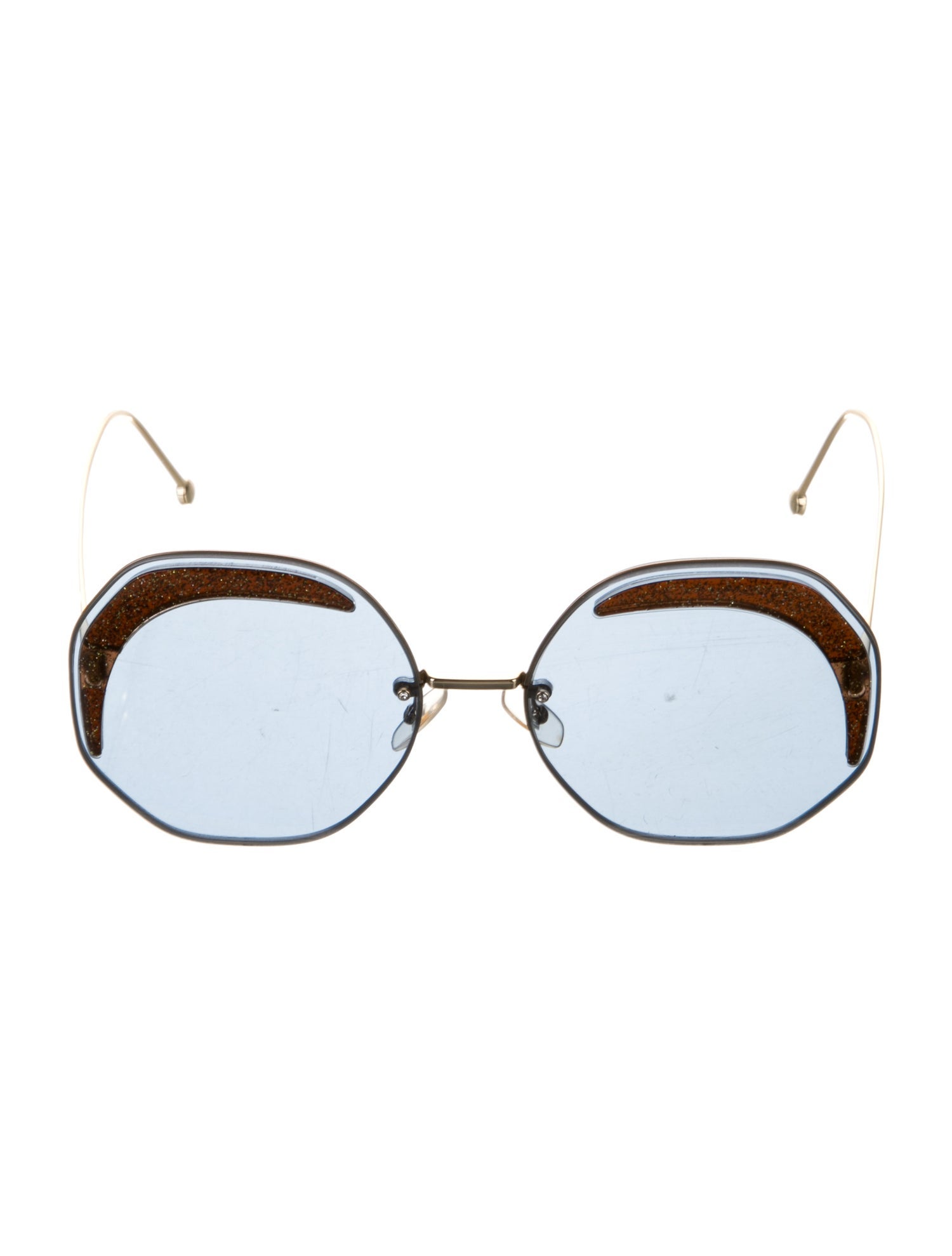 Fendi Zucca FF Logo Oversize Sunglasses