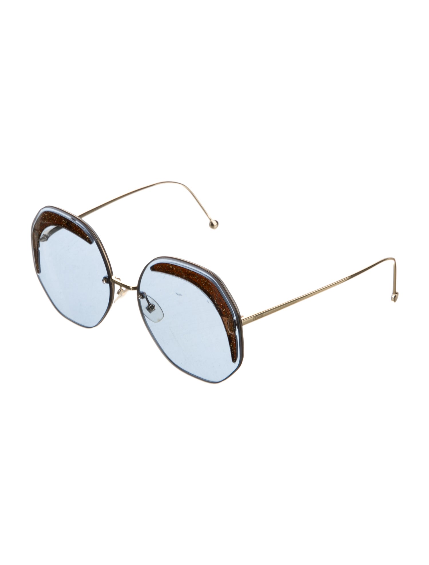 Fendi Zucca FF Logo Oversize Sunglasses
