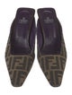 Fendi Zucca FF Logo Canvas Mules
