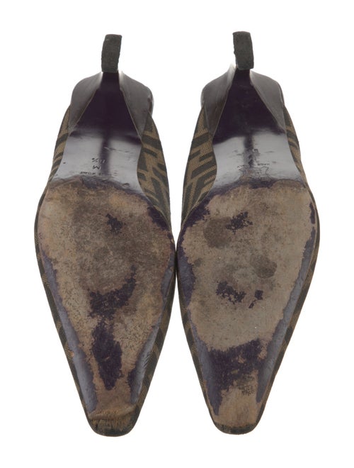 Fendi Zucca FF Logo Canvas Mules