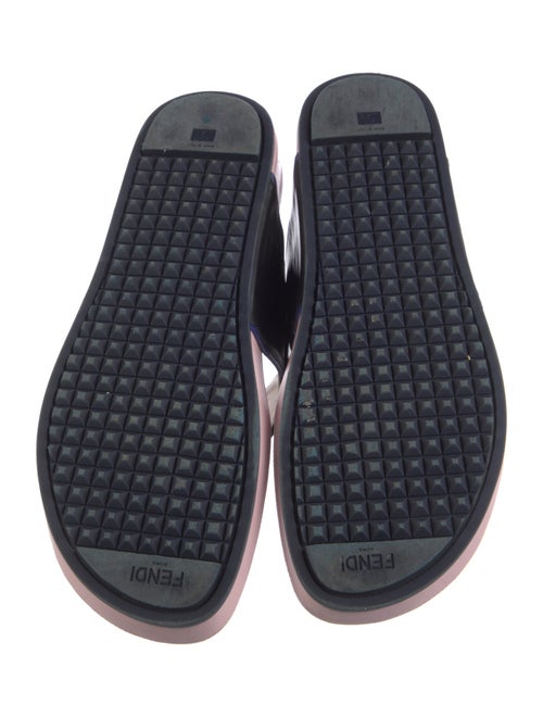 Fendi Spike Accents Leather Slides