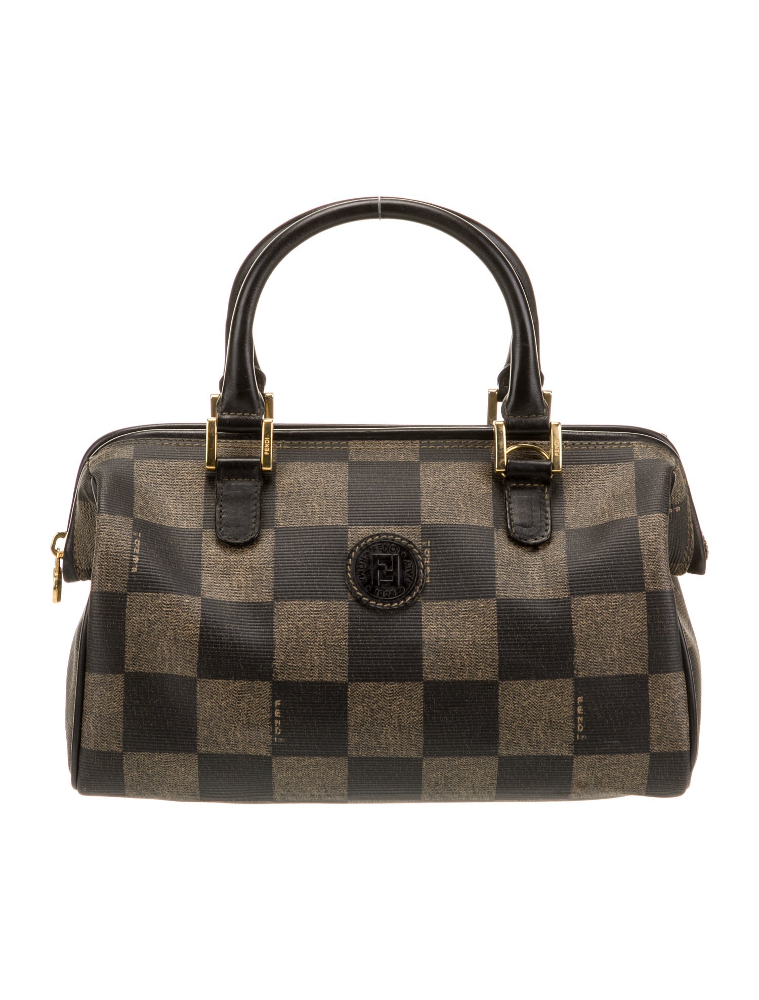 Fendi Pequin Boston Small Vintage