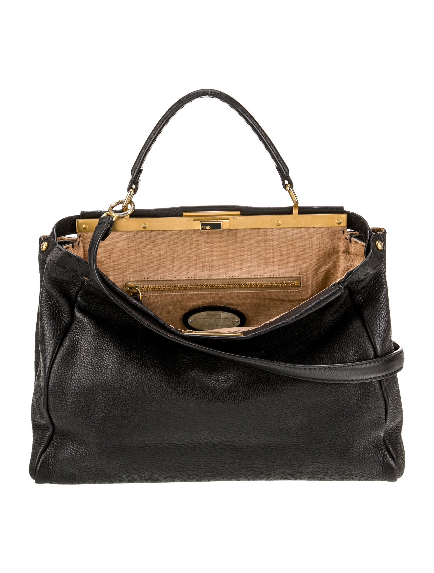 Fendi Leather Top Handle Bag