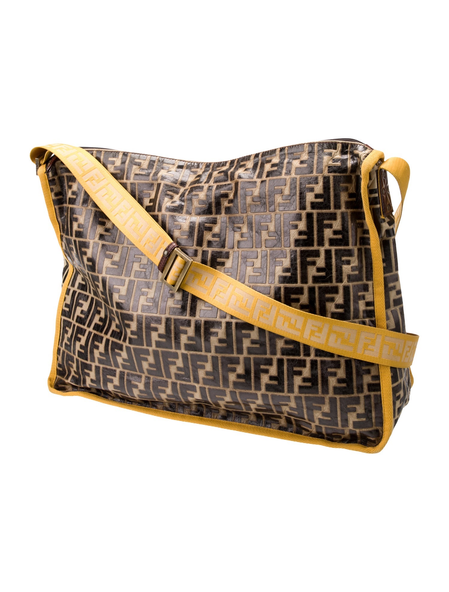 Fendi Zucca FF Messenger Bag Vintage