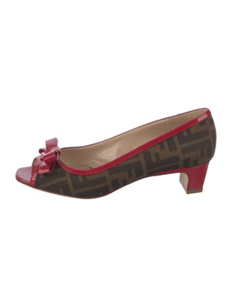 Fendi Zucca FF Logo Canvas Pumps