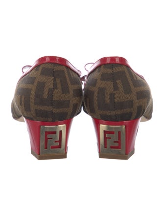 Fendi Zucca FF Logo Canvas Pumps