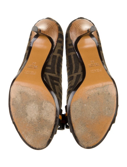 Fendi Zucca FF Logo Canvas Sandals