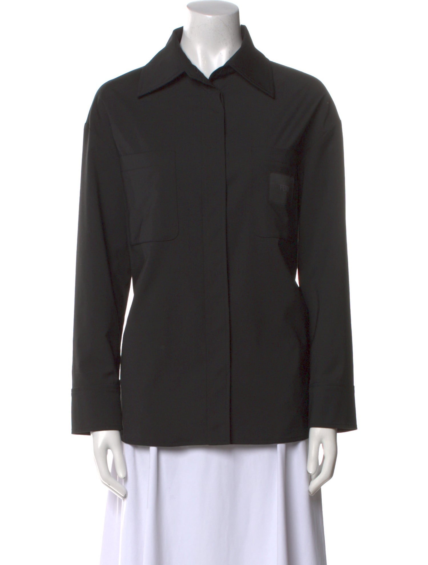 Fendi Long Sleeve Button-Up Top w/ Tags