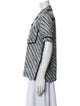 Fendi Silk Striped Button-Up Top