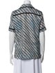 Fendi Silk Striped Button-Up Top