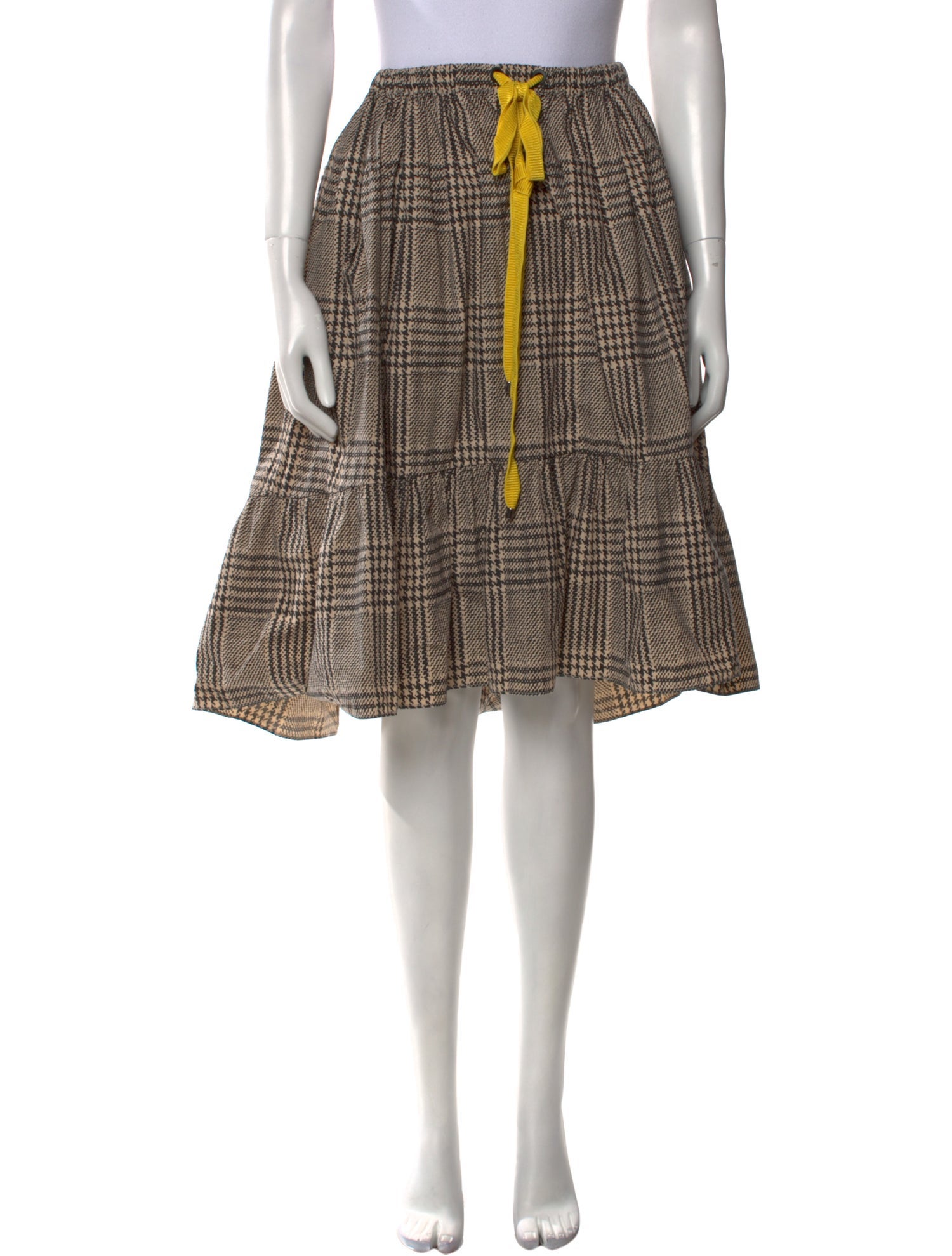 Fendi Plaid Print Knee-Length Skirt