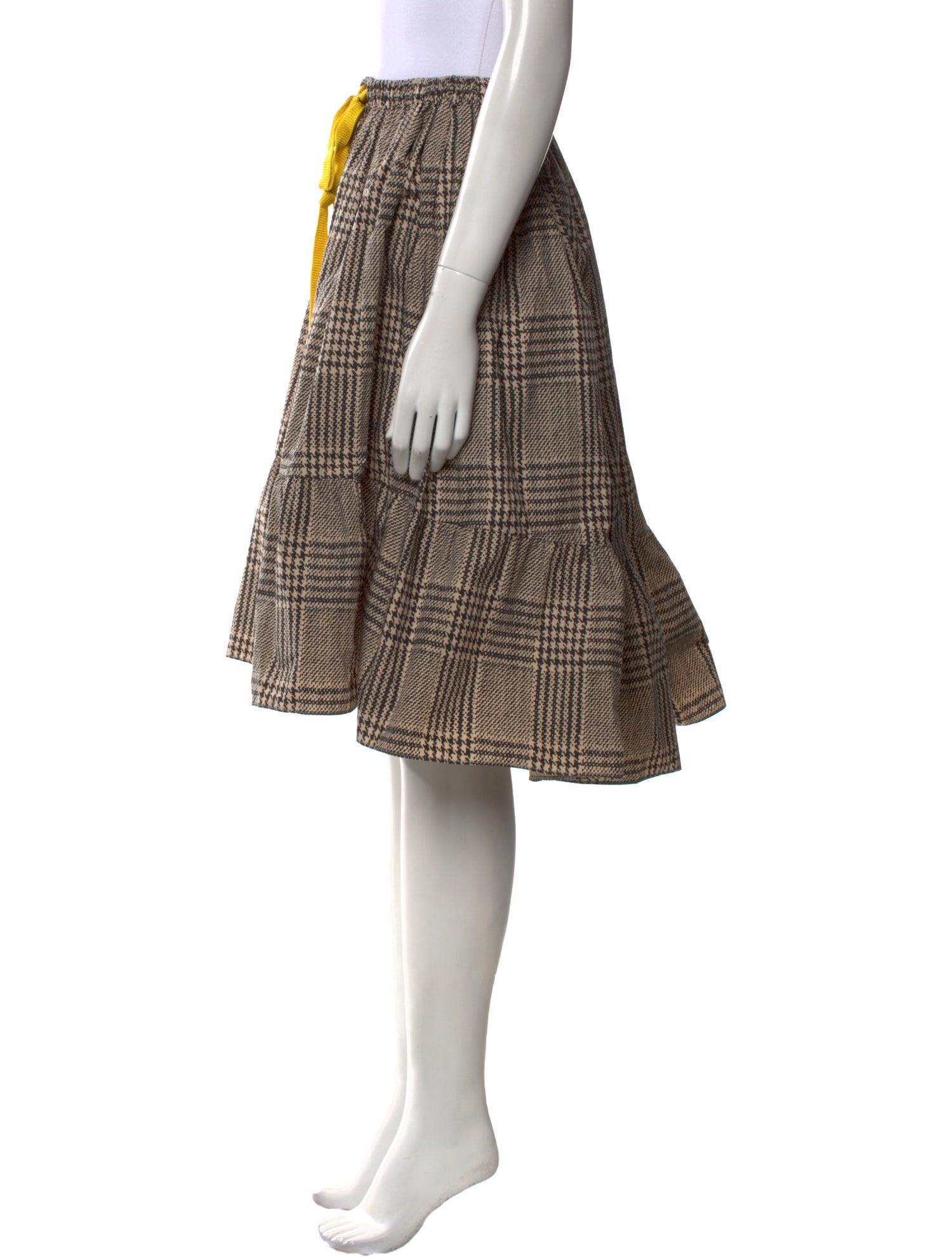 Fendi Plaid Print Knee-Length Skirt