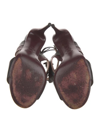 Fendi Monsters Motif Leather Sandals