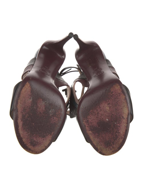 Fendi Monsters Motif Leather Sandals