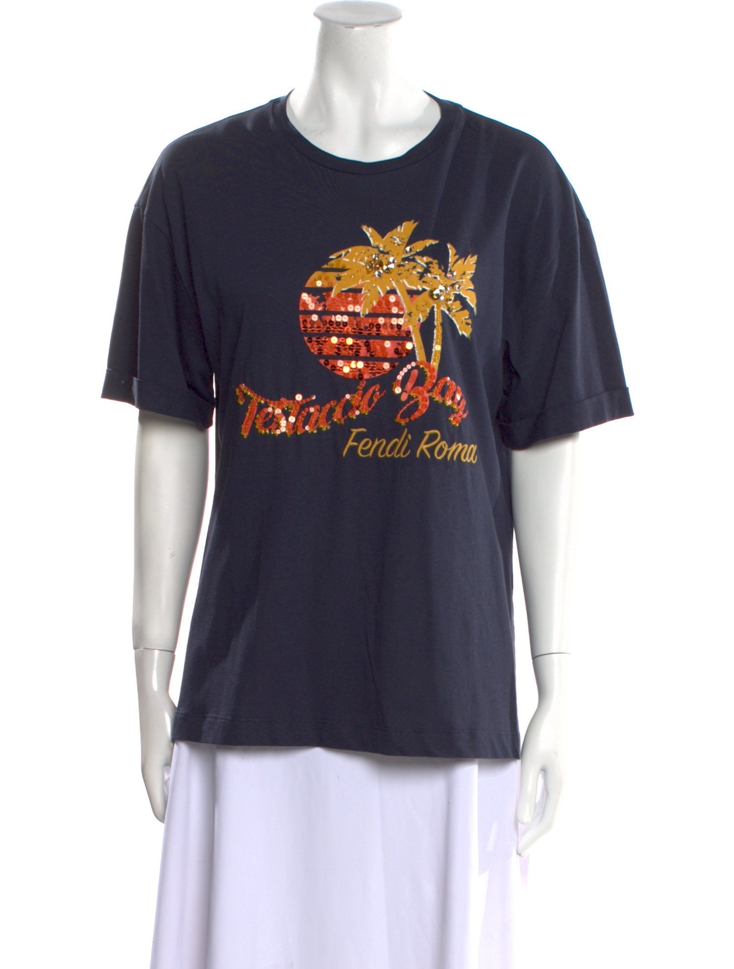 Fendi Graphic Print Crew Neck T-Shirt