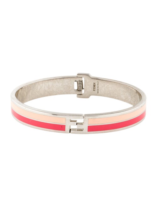 Fendi Enamel Fendista Hinged Bangle Bracelet