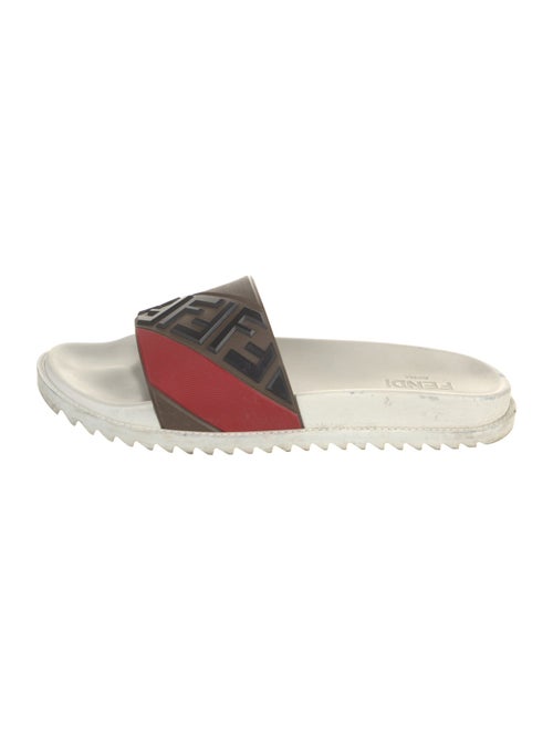 Fendi Zucca FF Logo Rubber Slides