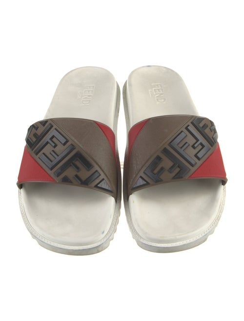 Fendi Zucca FF Logo Rubber Slides