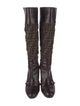 Fendi Zucca FF Logo Animal Print Boots