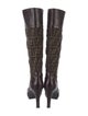 Fendi Zucca FF Logo Animal Print Boots