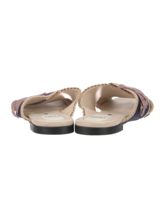 Fendi Printed Bow Accents Slides