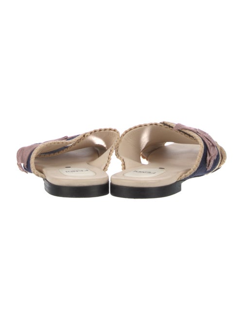 Fendi Printed Bow Accents Slides