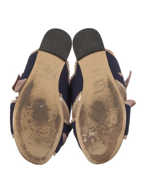 Fendi Printed Bow Accents Slides