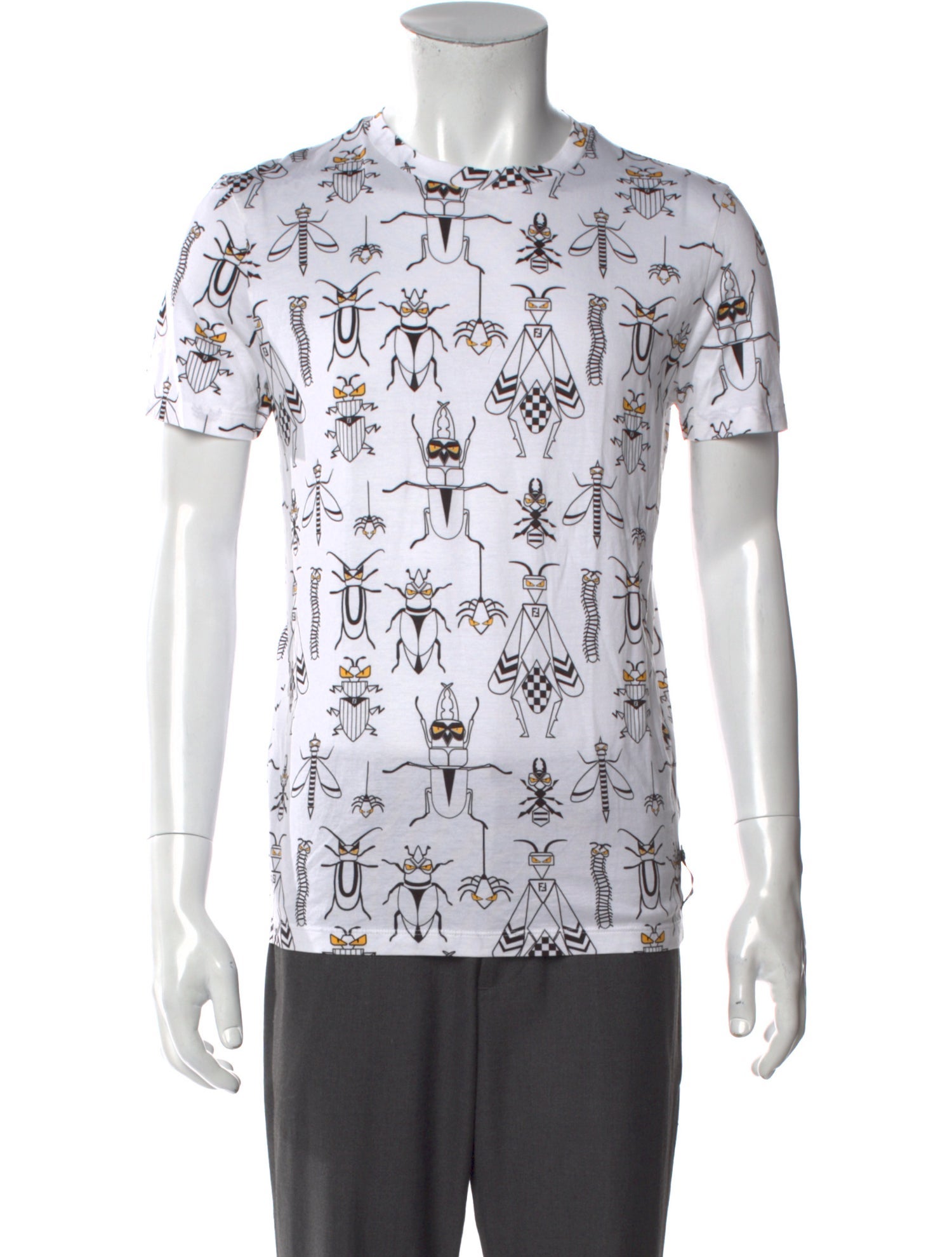 Fendi Graphic Print Crew Neck Henley