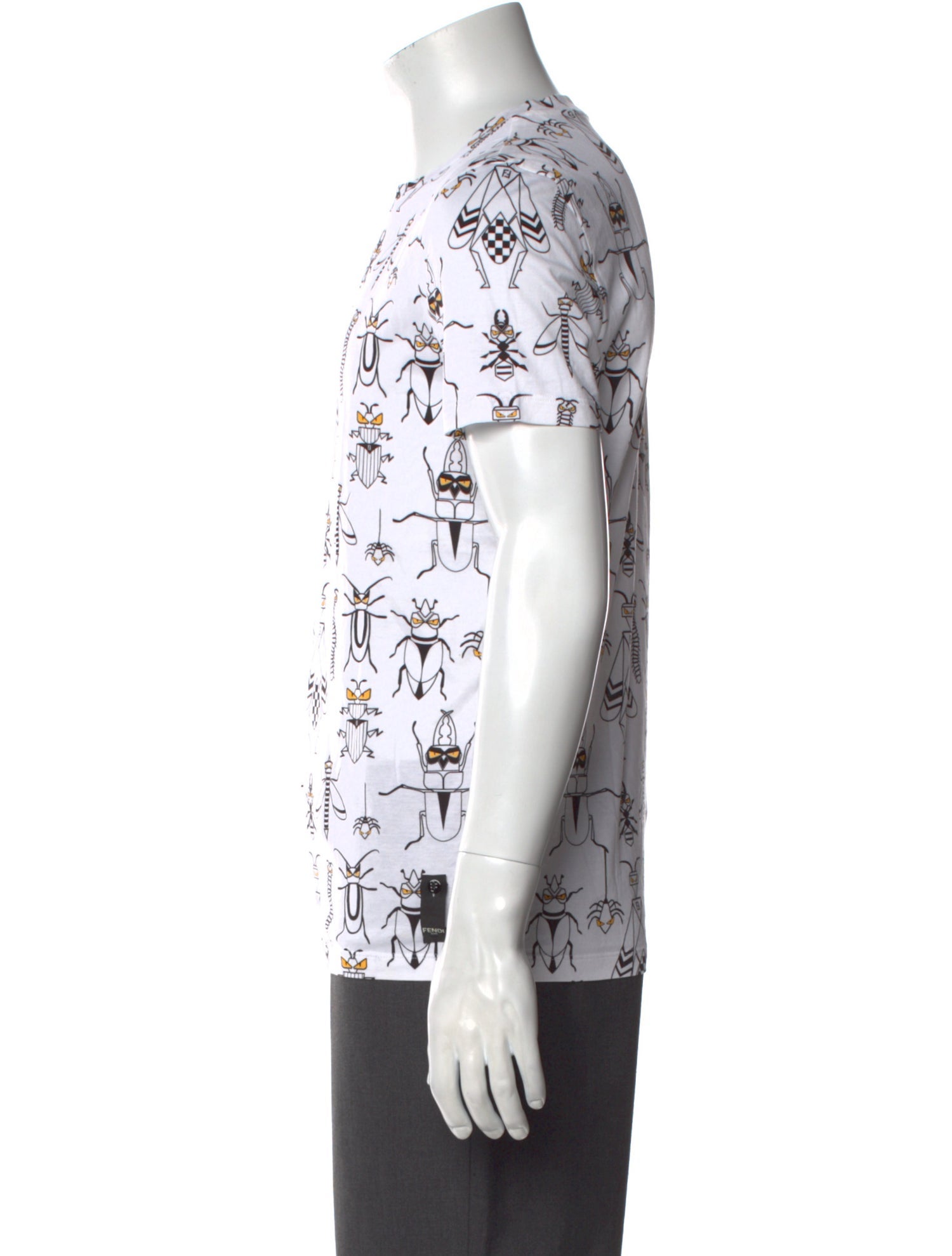 Fendi Graphic Print Crew Neck Henley