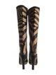 Fendi Ponyhair Animal Print Boots
