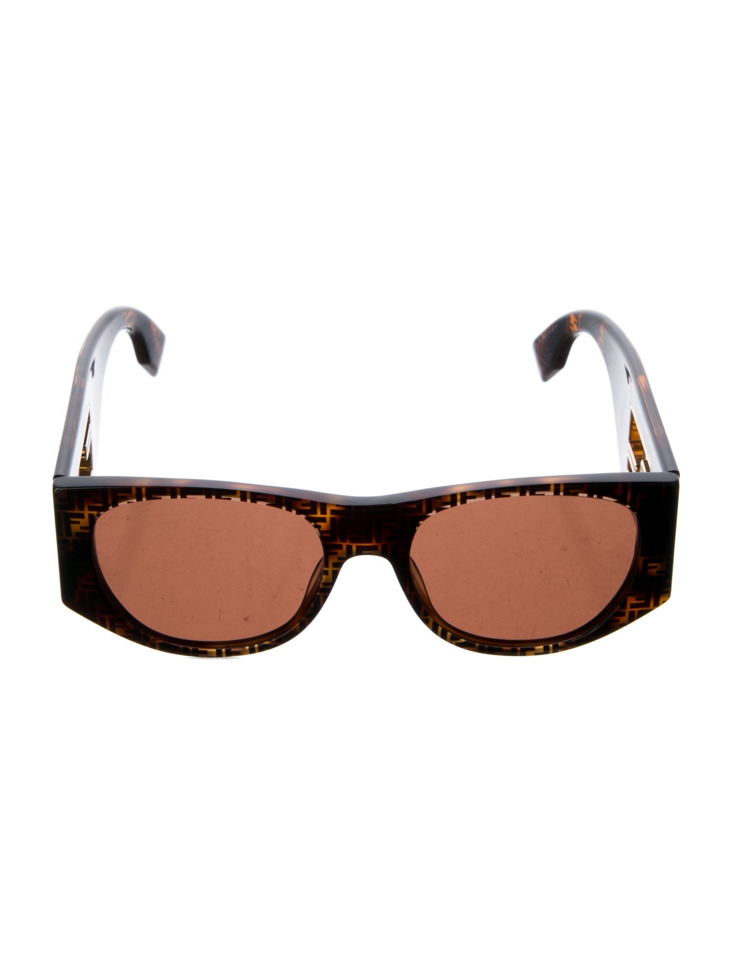 Fendi FF Havana Zucca FF Logo Sunglasses