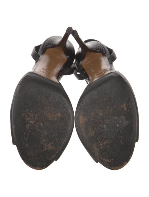 Fendi Zucca FF Logo Suede T-Strap Sandals