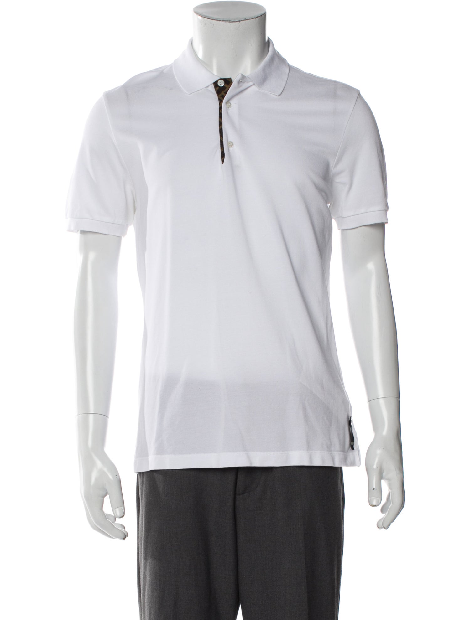 Fendi Collar Short Sleeve Polo Shirt