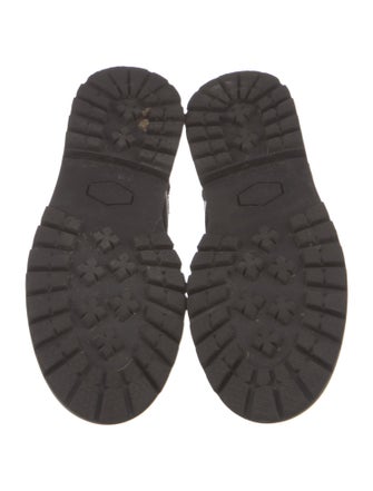 Fendi Zucca FF Logo Leather Combat Boots