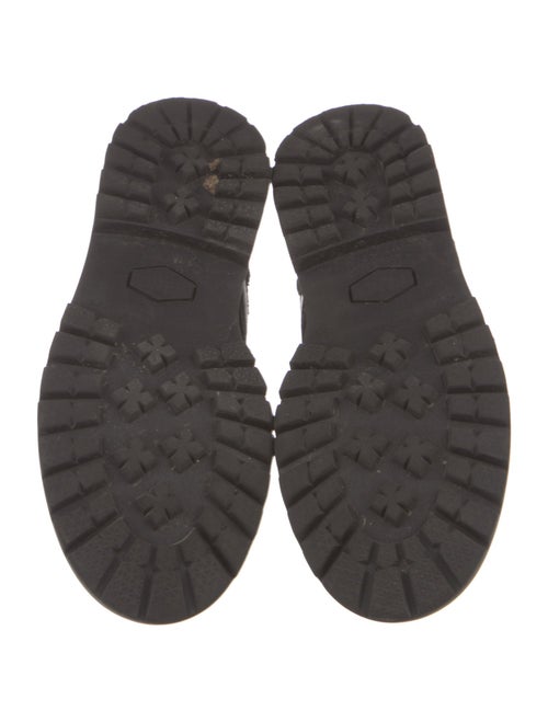 Fendi Zucca FF Logo Leather Combat Boots