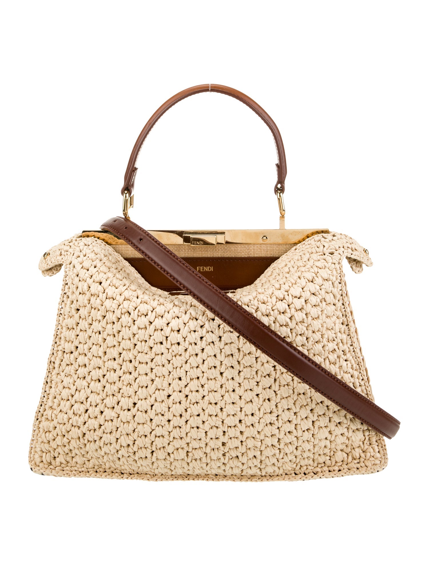 Fendi Raffia Peekaboo Medium